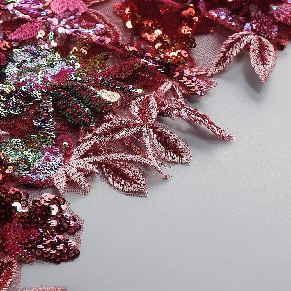 Productseeker - Wholesale Gown - Women's - DR578 Elegant Off-Shoulder Floral Embroidered Sequin Dress12