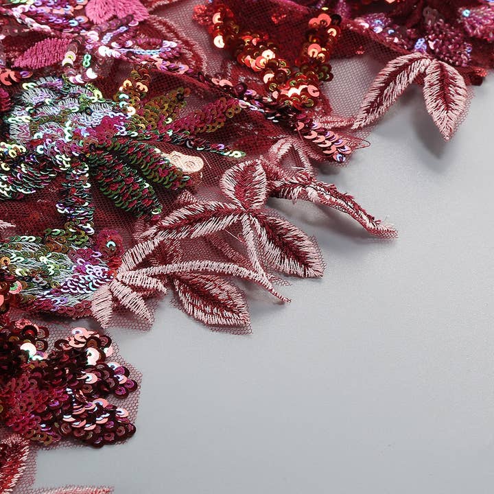 Productseeker - Wholesale Gown - Women's - DR578 Elegant Off-Shoulder Floral Embroidered Sequin Dress12