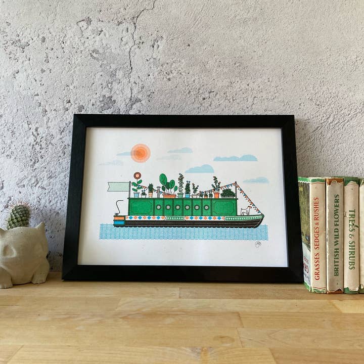 Mockup Goods Co. - Wholesale Art Print - Narrowboat Risograph