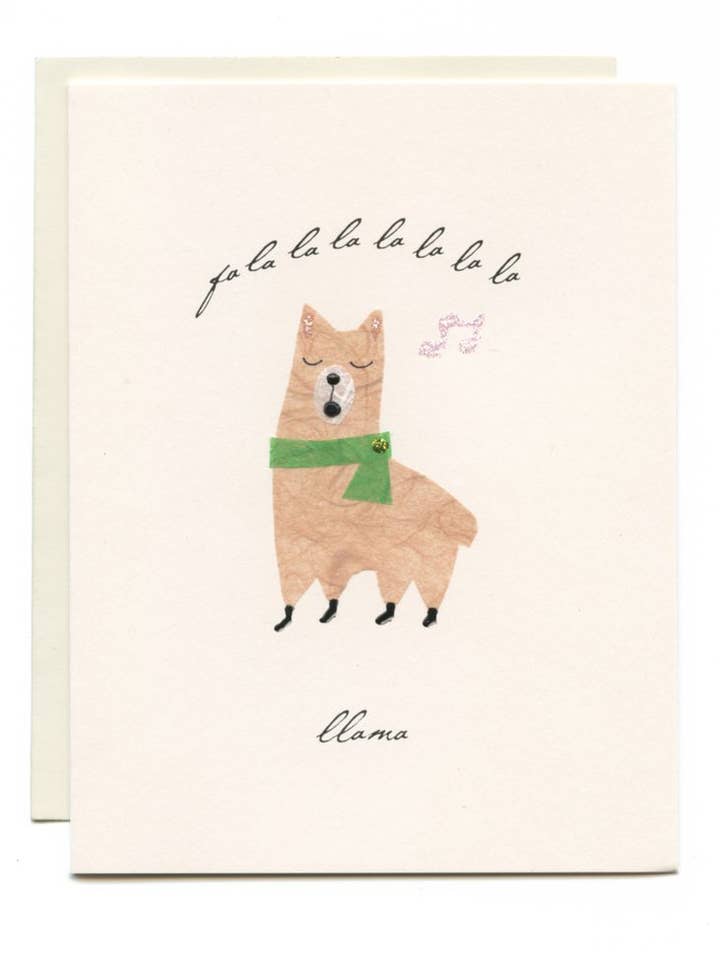 ”Fa La La La La La La La La La Llama” Sjunger Llama för wholesale av FLAUNT HANDMADE CORRESPONDENCES