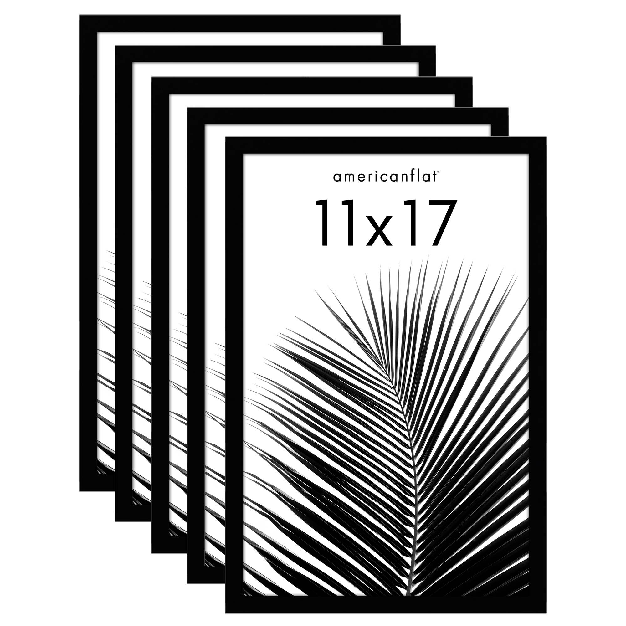 Americanflat - Wholesale Picture Frame - Americanflat 5 Pack Picture Frames With Mat Plexiglass Cover168