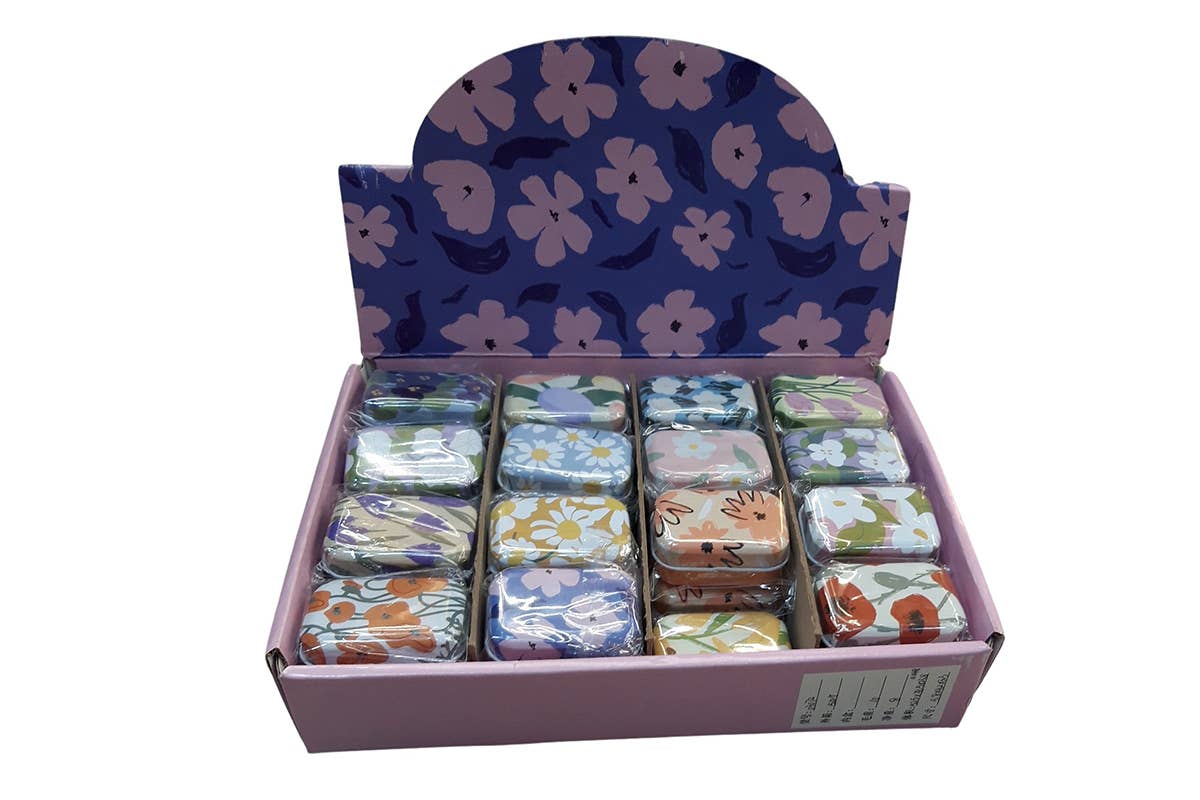 Socadis - Wholesale Decorative Box - Display Assorted Flower Metal Boxes 32 Pcs0