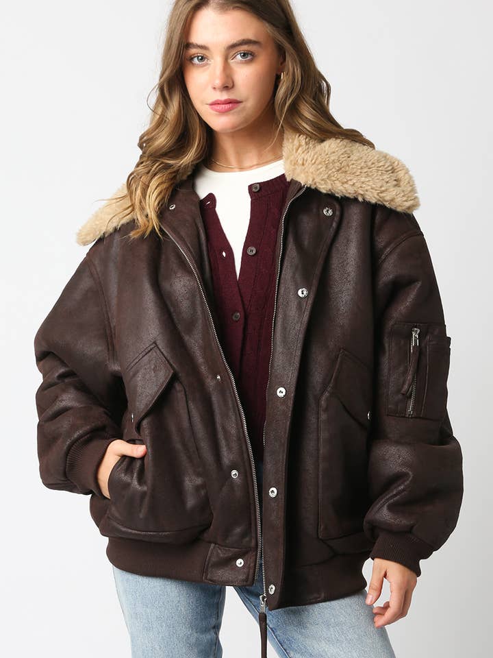 Aspen Pu Bomberjakke for engroshandel hos Olivaceous