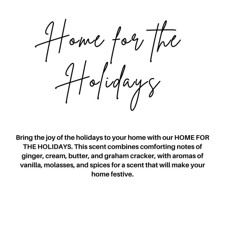 Hollowood Home and Candle - Wholesale Jar/Filled Candle - HOME FOR THE HOLIDAY |HOLIDAY CANDLE | 100% SOY WAX | 8 OZ