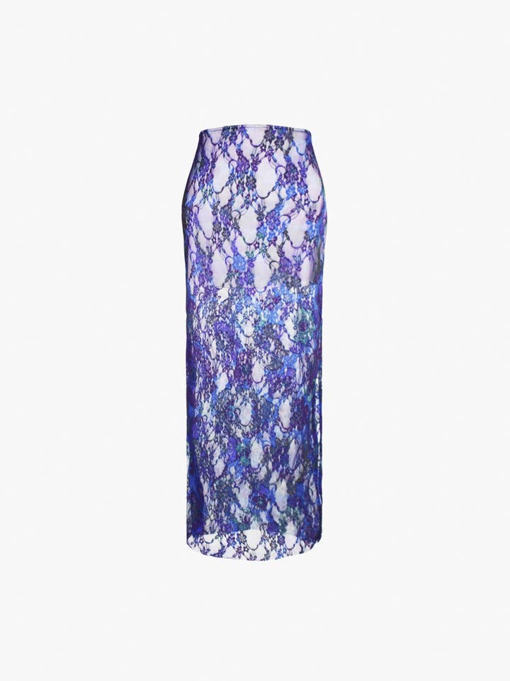 Falda de encaje lavanda para venta al por mayor de Quelton