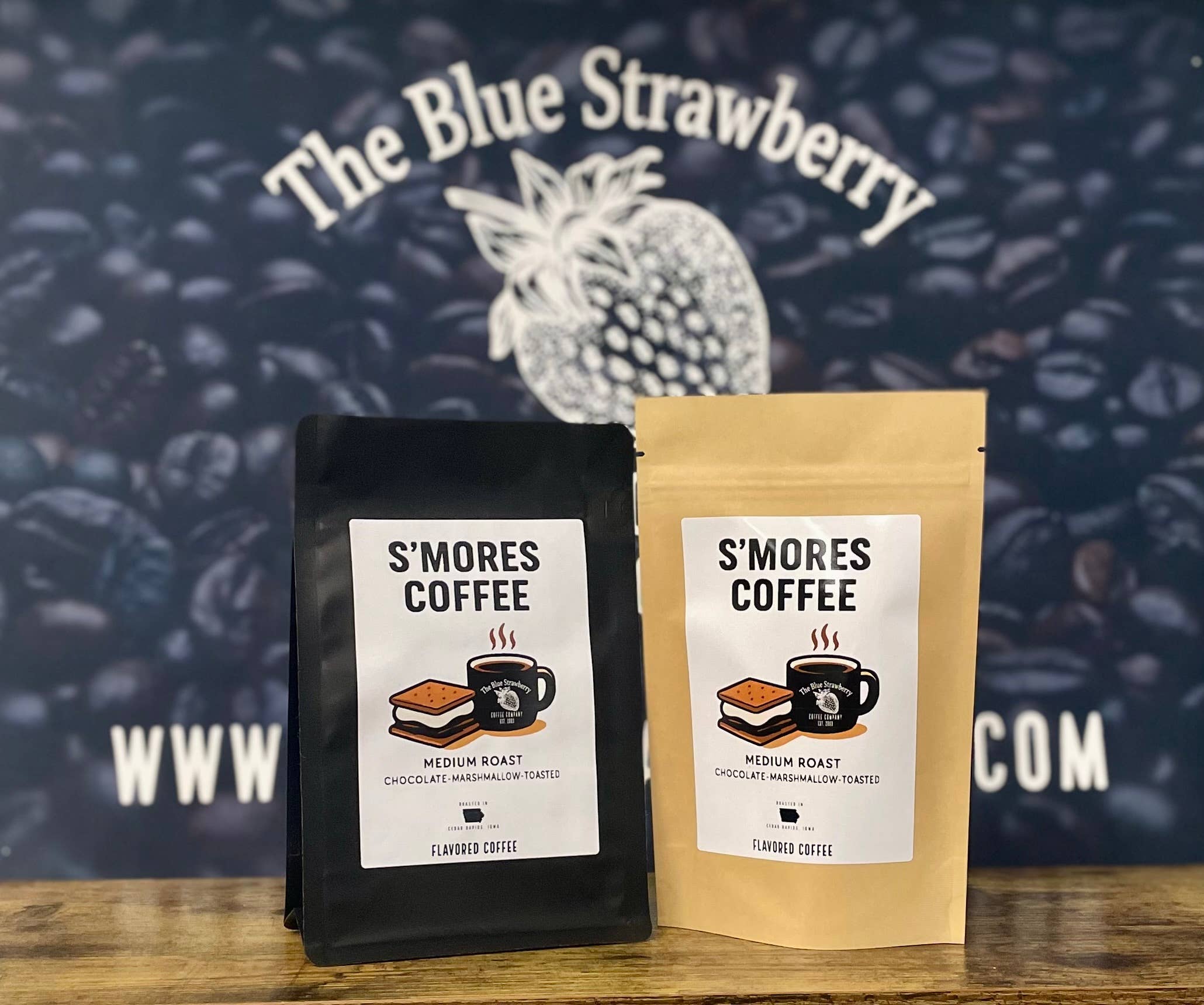 The Blue Strawberry Coffee Co - Wholesale Ground Coffee - S’mores (Flavored Coffee)2