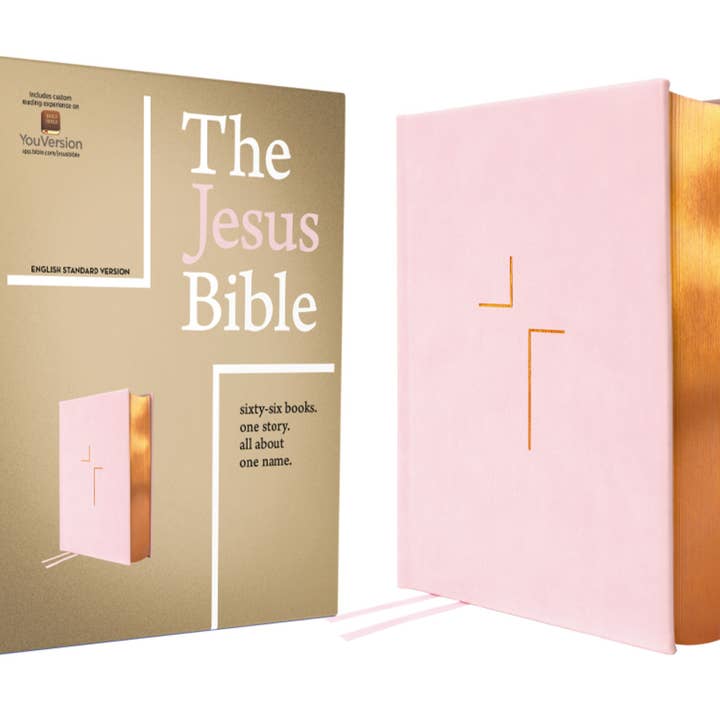 HarperCollins Christian Publishing - Wholesale Religion - ESV The Jesus Bible Leathersoft Over Board Pink
