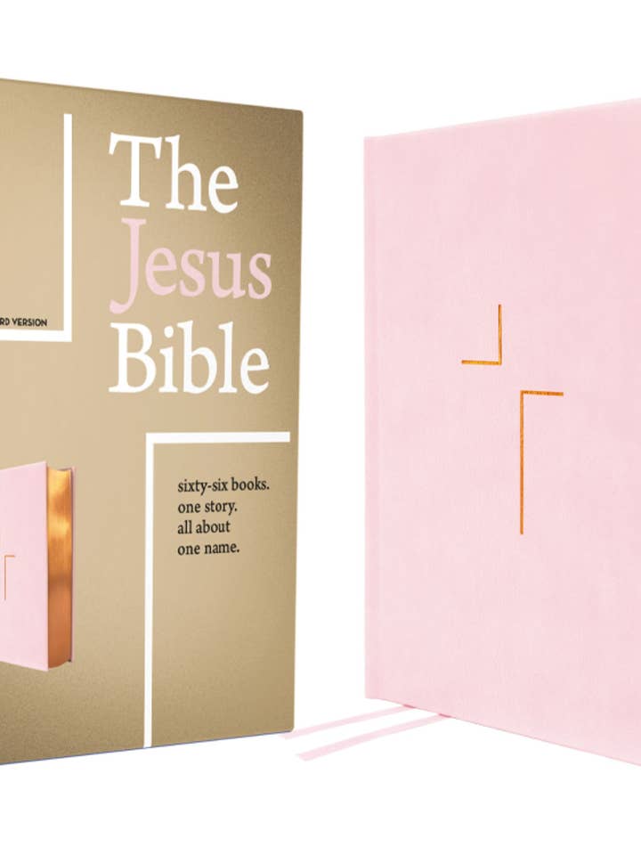 ESV The Jesus Bible Leathersoft Over Board Pink for wholesale by HarperCollins Christian Publishing