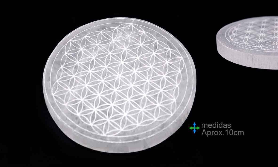 Esoterica Arte – Engroshandel Røgelsesholder – Selenit blomst livsbase ca. 10 cm0