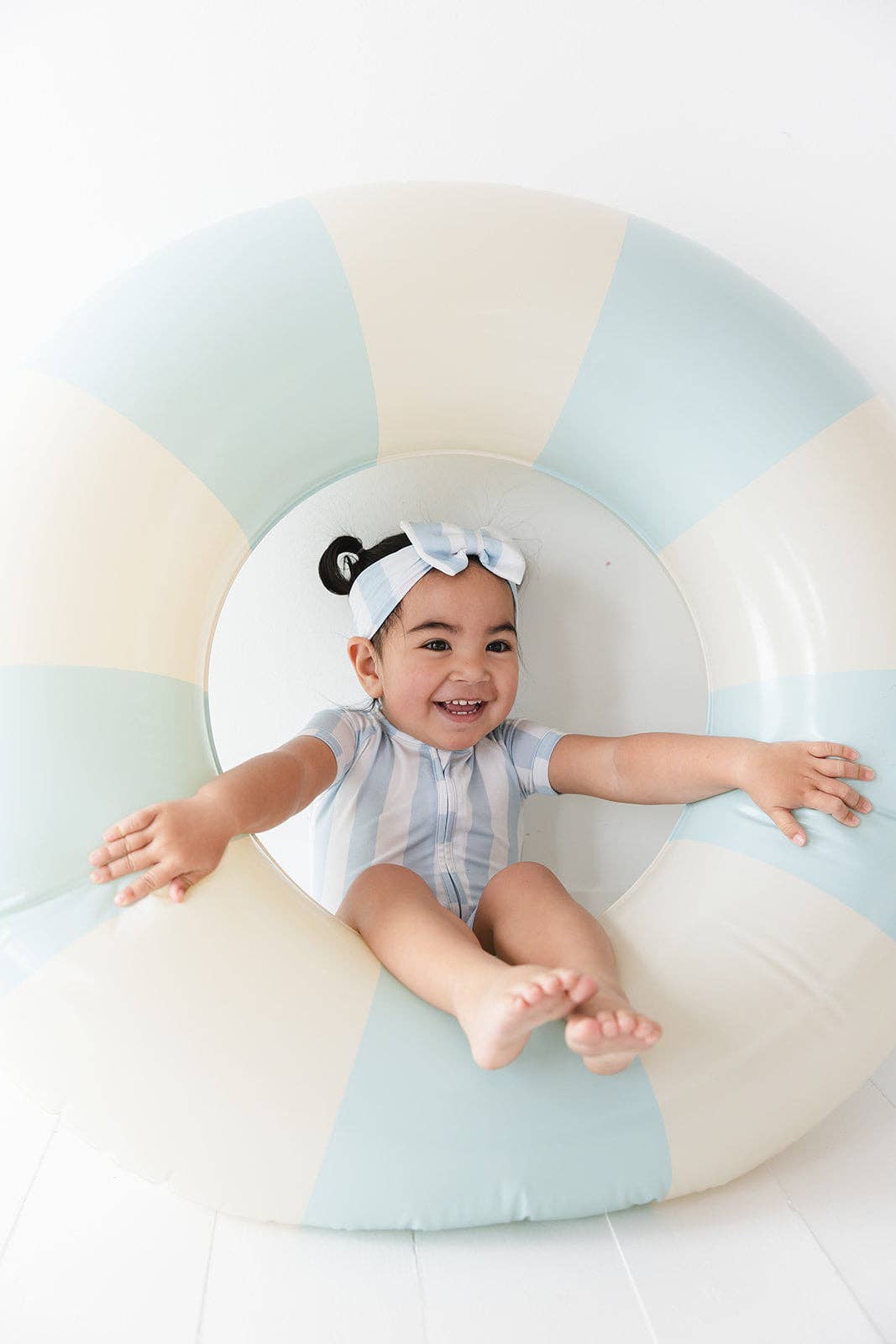 Charlie Lou Baby - Wholesale Jumpsuit - Baby - Zipper Shortie Romper | Cotton Candy Stripes5