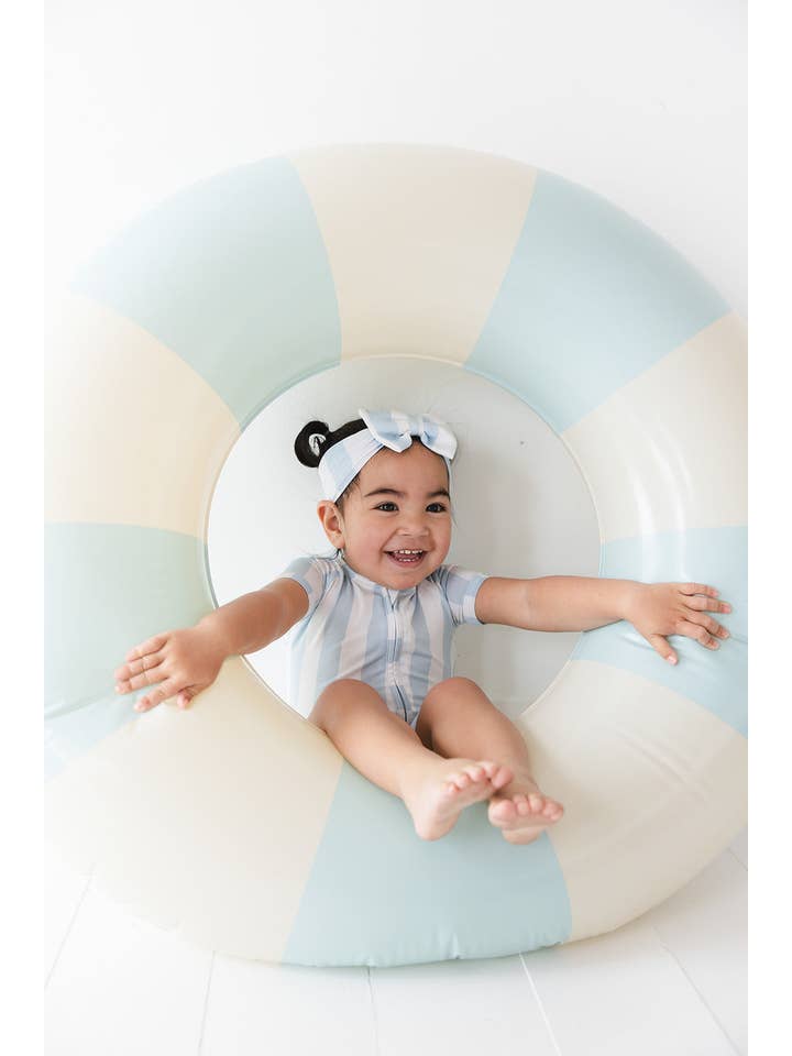 Charlie Lou Baby - Wholesale Jumpsuit - Baby - Zipper Shortie Romper | Cotton Candy Stripes5