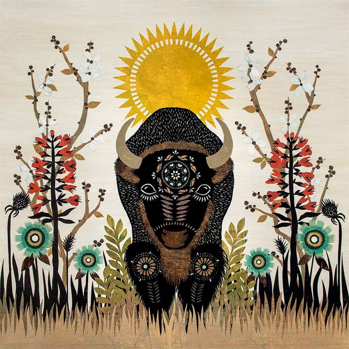 Unconquered - 16 x 16 inch Cut Paper Art Print for wholesale by Rural Pearl: Cut Paper Art by Angie Pickman