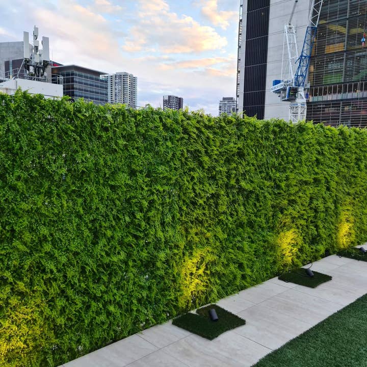 Designer Plants - Wholesale Artificial plant - Lush Fern Artificial Green Wall 40" x 40" 11SQ FT Commercial Grade UV Resistant6