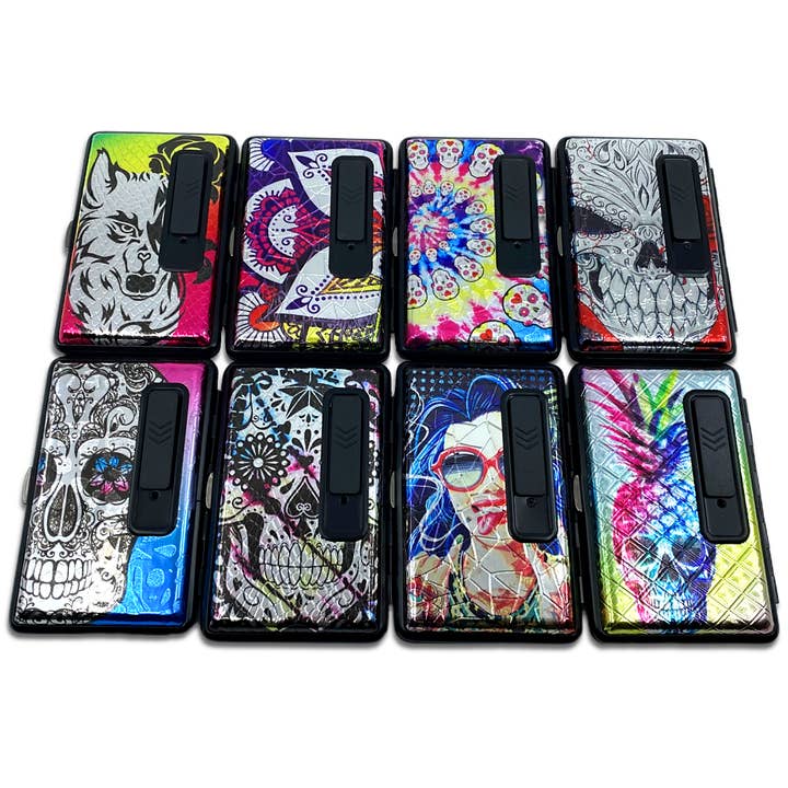 Novelty Closeout - Wholesale Cigarette Case - Smokezilla USB Coil Lighter 100s Case Assortment- 8/Pack1
