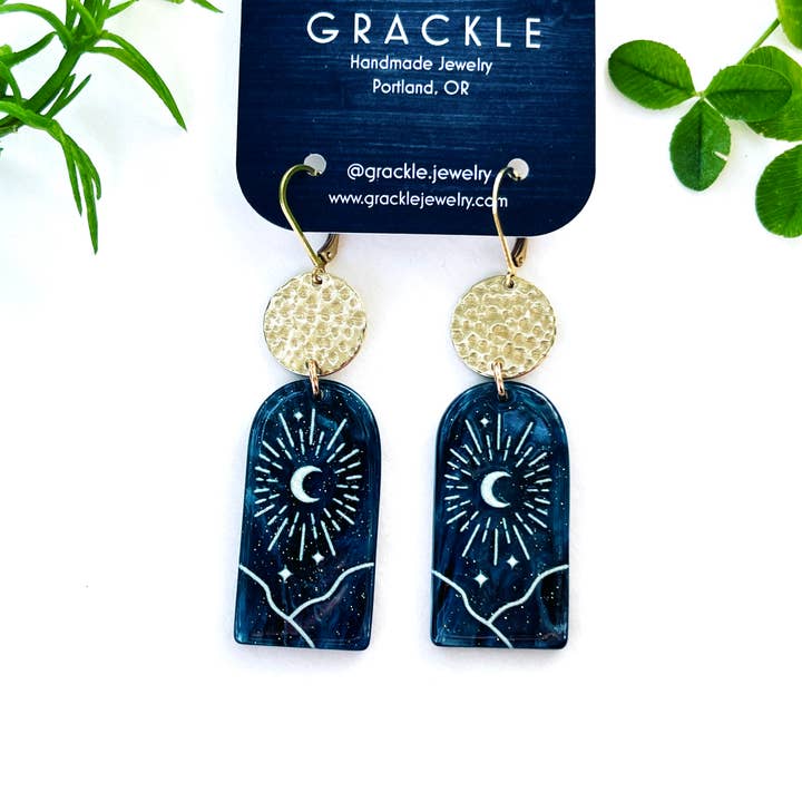 Luna Earrings for wholesale by Grackle Jewelry