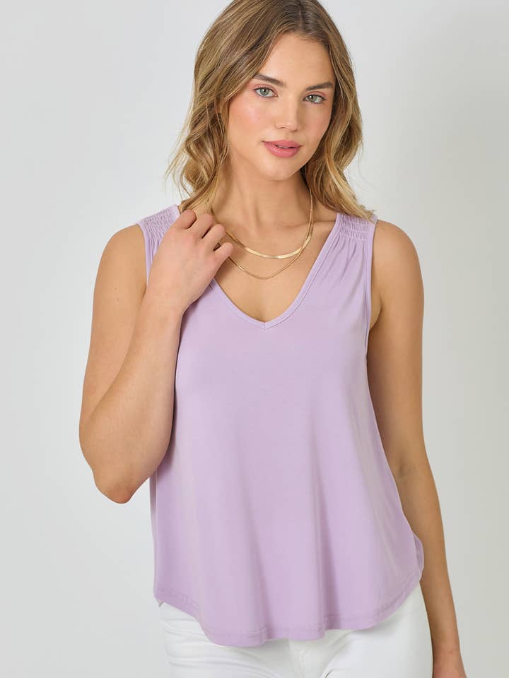 61036 Cupro Modal Smockad Axel Linne för wholesale av Mystree