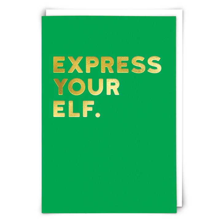 Holiday Elf Greeting Card for wholesale by Redback Cards - ALL duties and tariffs paid