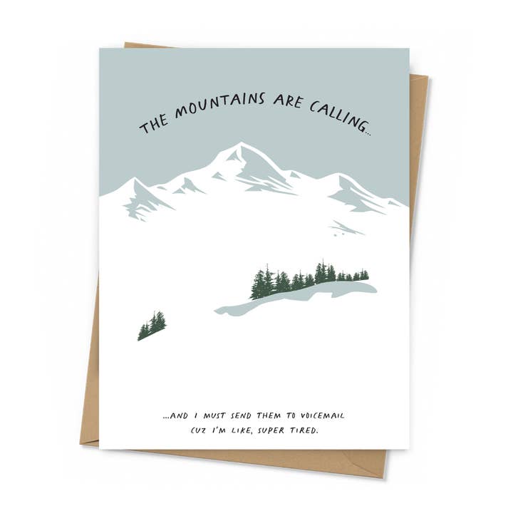 Mountains Are Calling, Must Send To Voicemail Card for wholesale by The Card Aisle