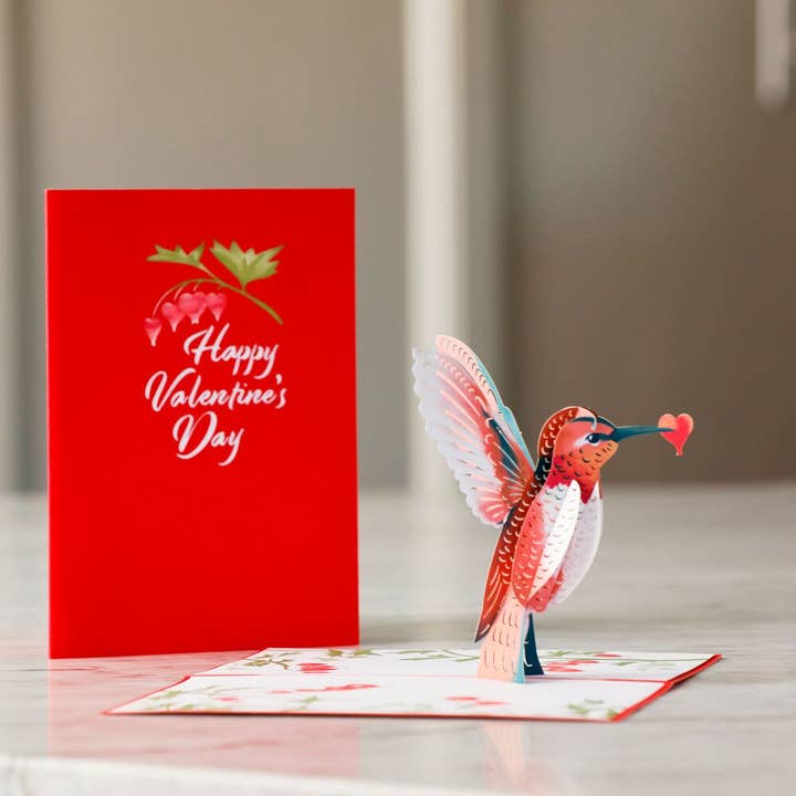 Lovepop Cards - Wholesale Valentine's Day Card - Valentine’s Day Hummingbird 5''x7'' Card, Pop-Up Cards