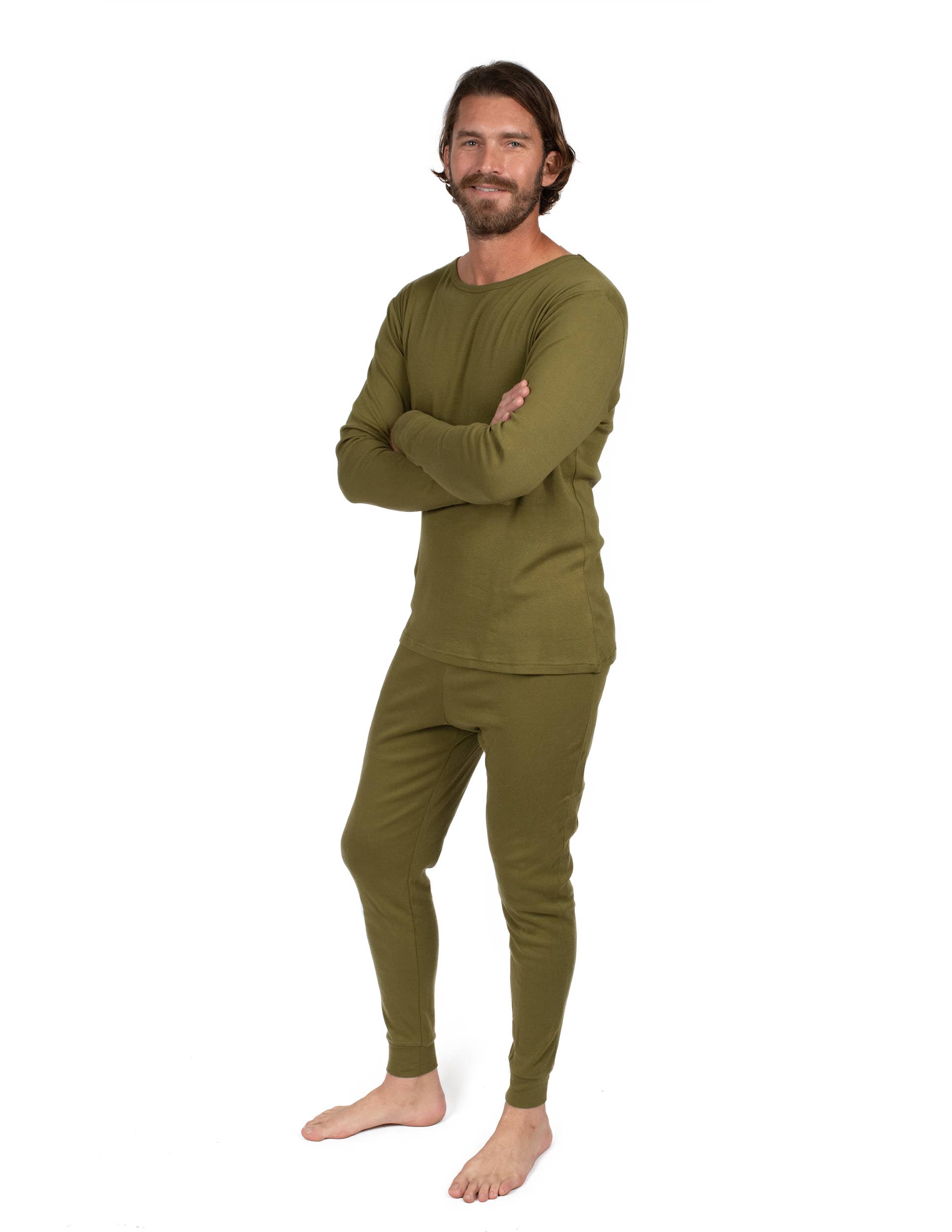 Leveret Pajamas - Wholesale Sleepwear Set - Men's - Mens Two Piece Cotton Pajamas Solid17