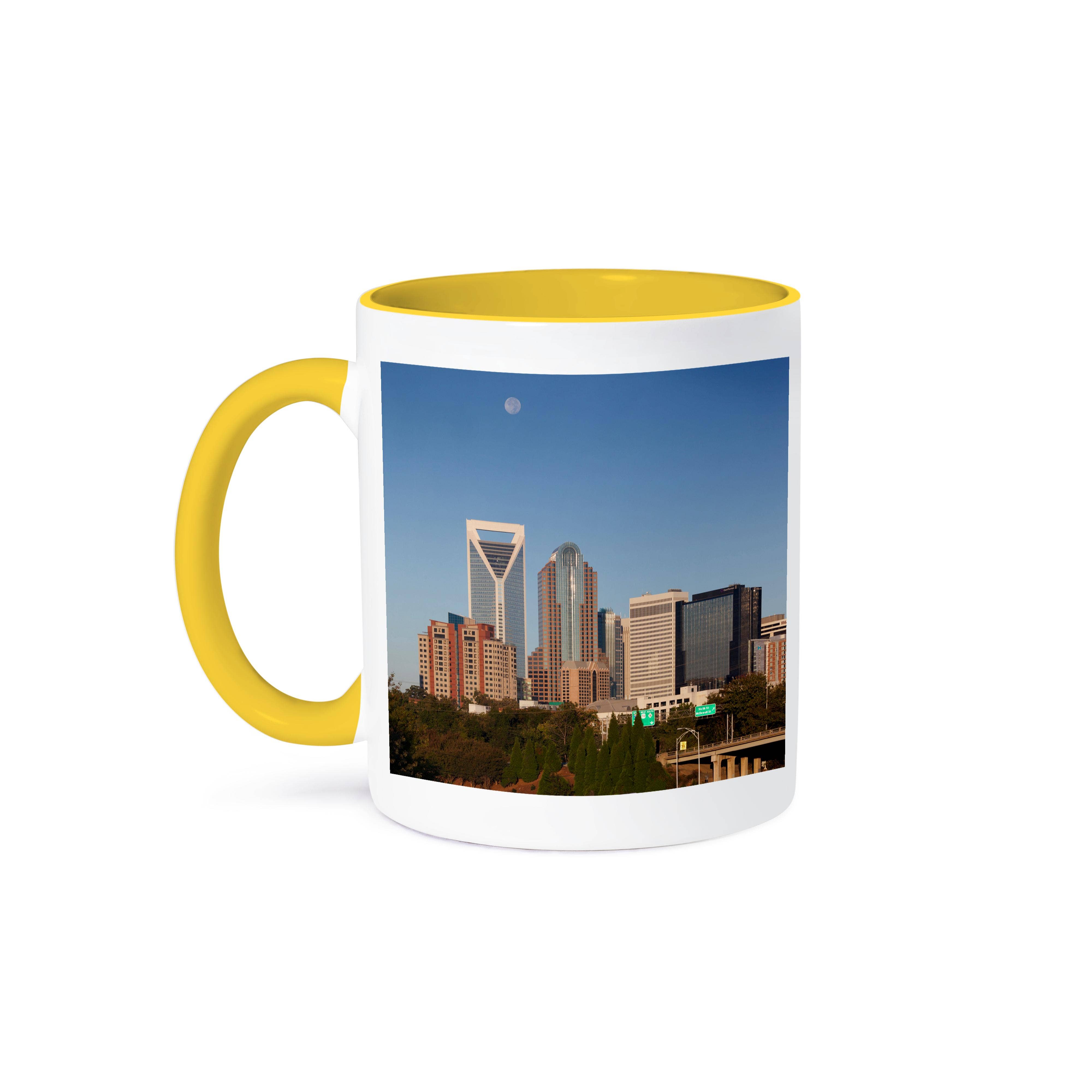 3dRose - Wholesale Coffee Mug - 3dRose, North Carolina, Charlotte, city skyline from Route 74, morning, Mug0