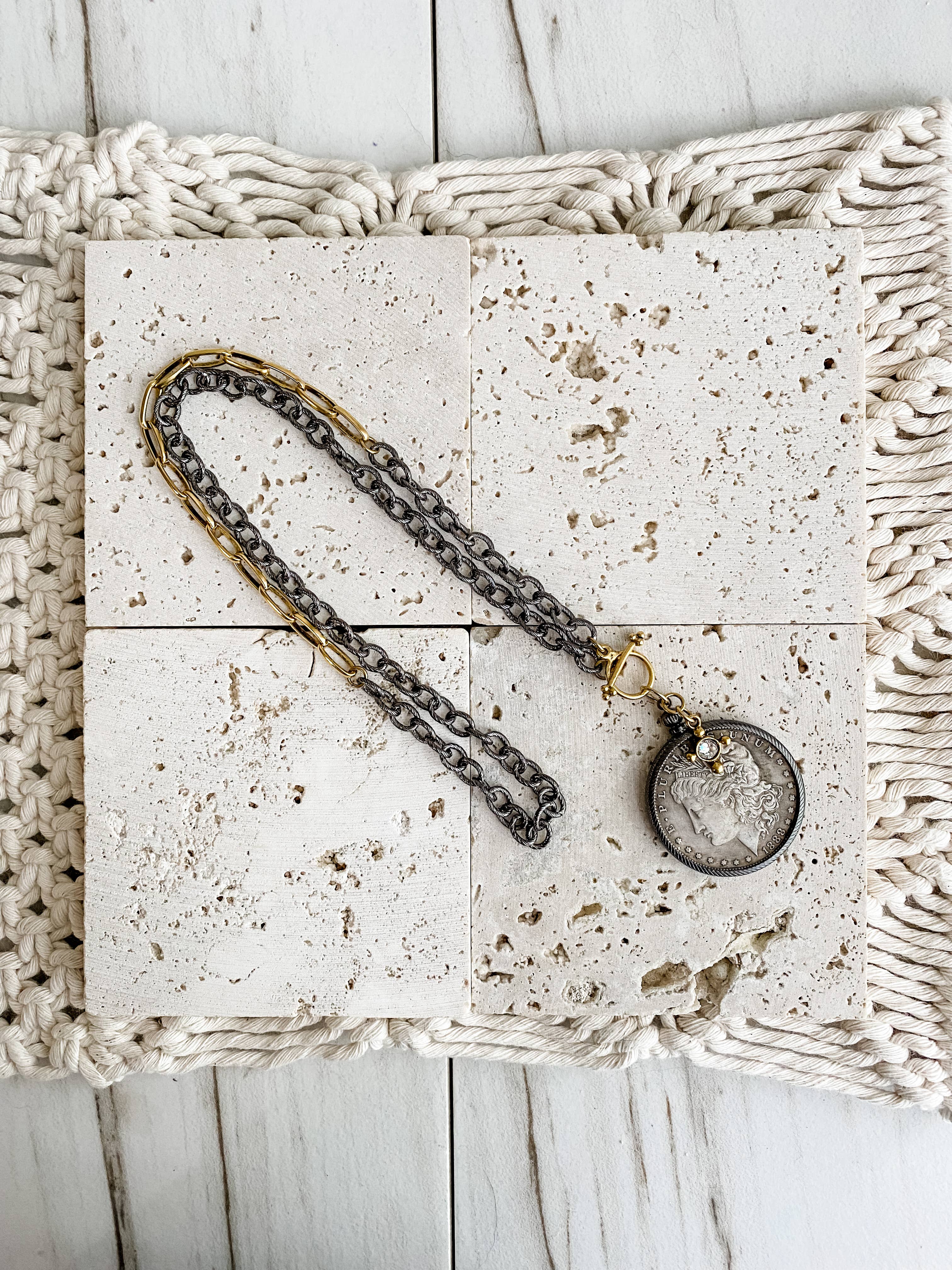 Grace Girl Beads - Wholesale Pendant/Charm Necklace - Relic Coin and Cross Necklace4