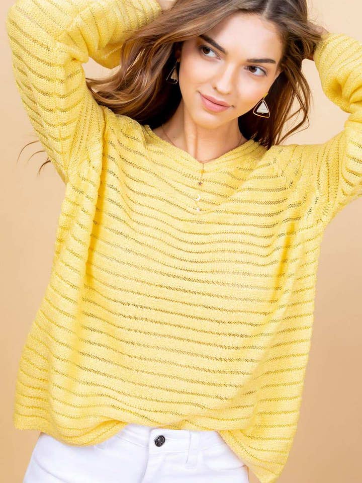 Suéter sólido de manga raglan longa com decote redondo por atacado de Main Strip