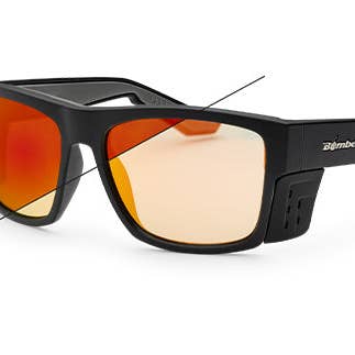 Clutch Safety - Photochromic Fire Red Orange Mirror for wholesale by Under The Sun Originals / Bomber Eyewear