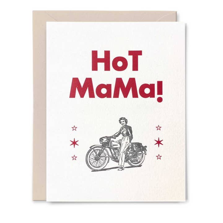 Hot Mama Card for wholesale by Apricity Press