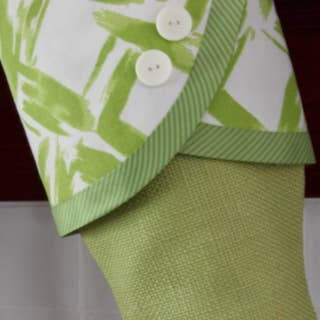 The Sunday Studio - Wholesale Holiday Stocking - Topical Pink & Green Handmade Christmas Stockings6