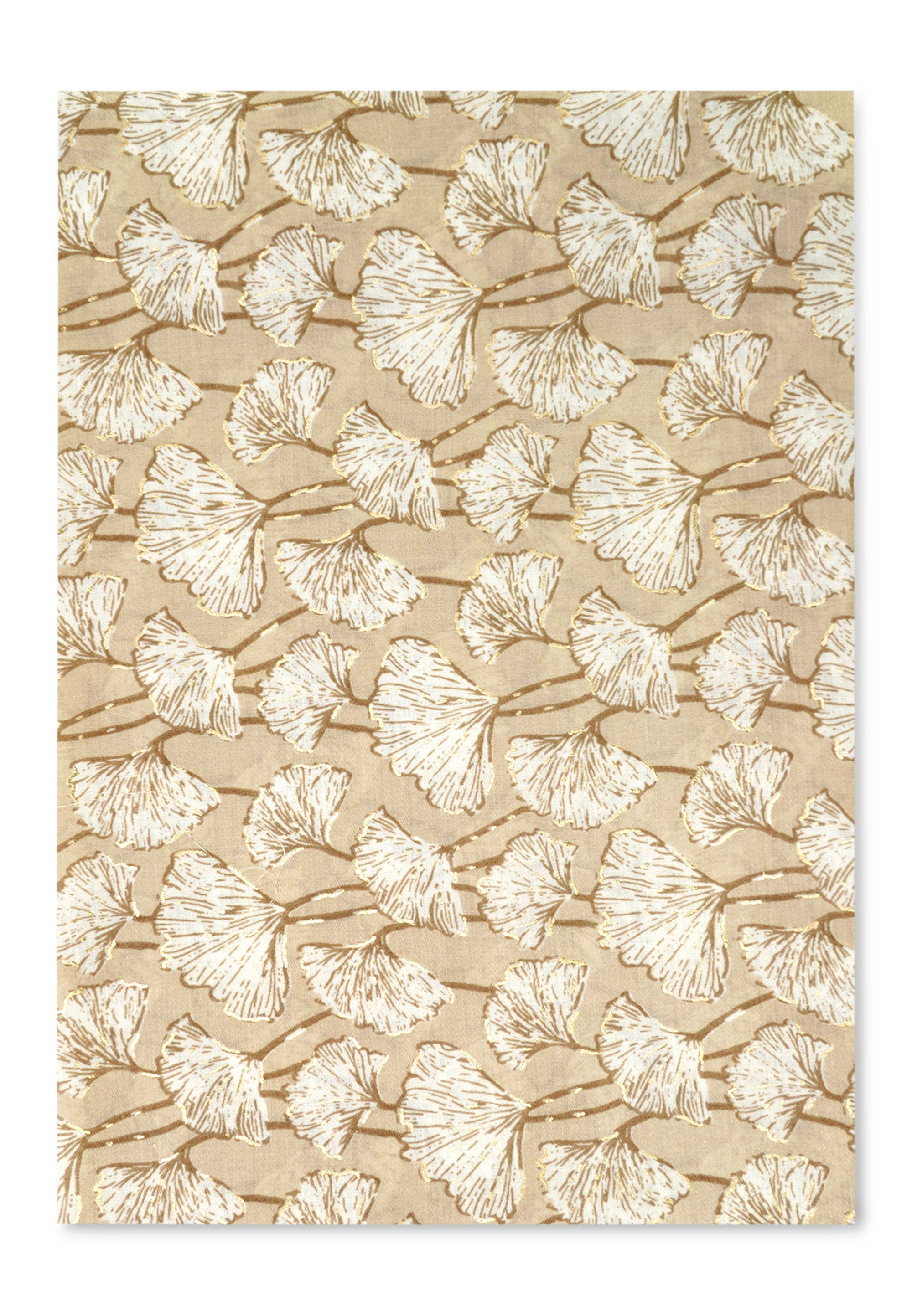 HJS – wholesale Scarf – Women's – Printed scarf 'CLOVER' - made of viscose with golden print6