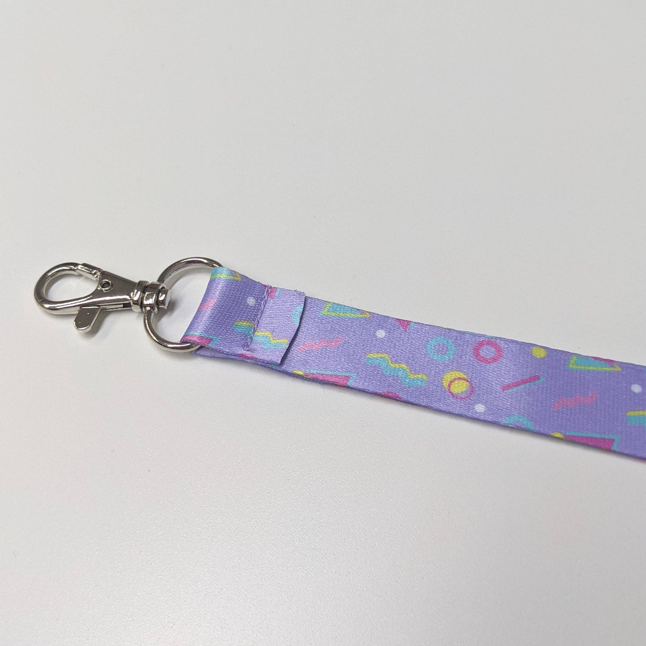 Oshkico - Wholesale Lanyard - Women's - Retro 90's Arcade Carpet Lanyard with Silver Lobster Clasp | Cute Lanyard | Cute Key Holder | by Tawny Illustrations2