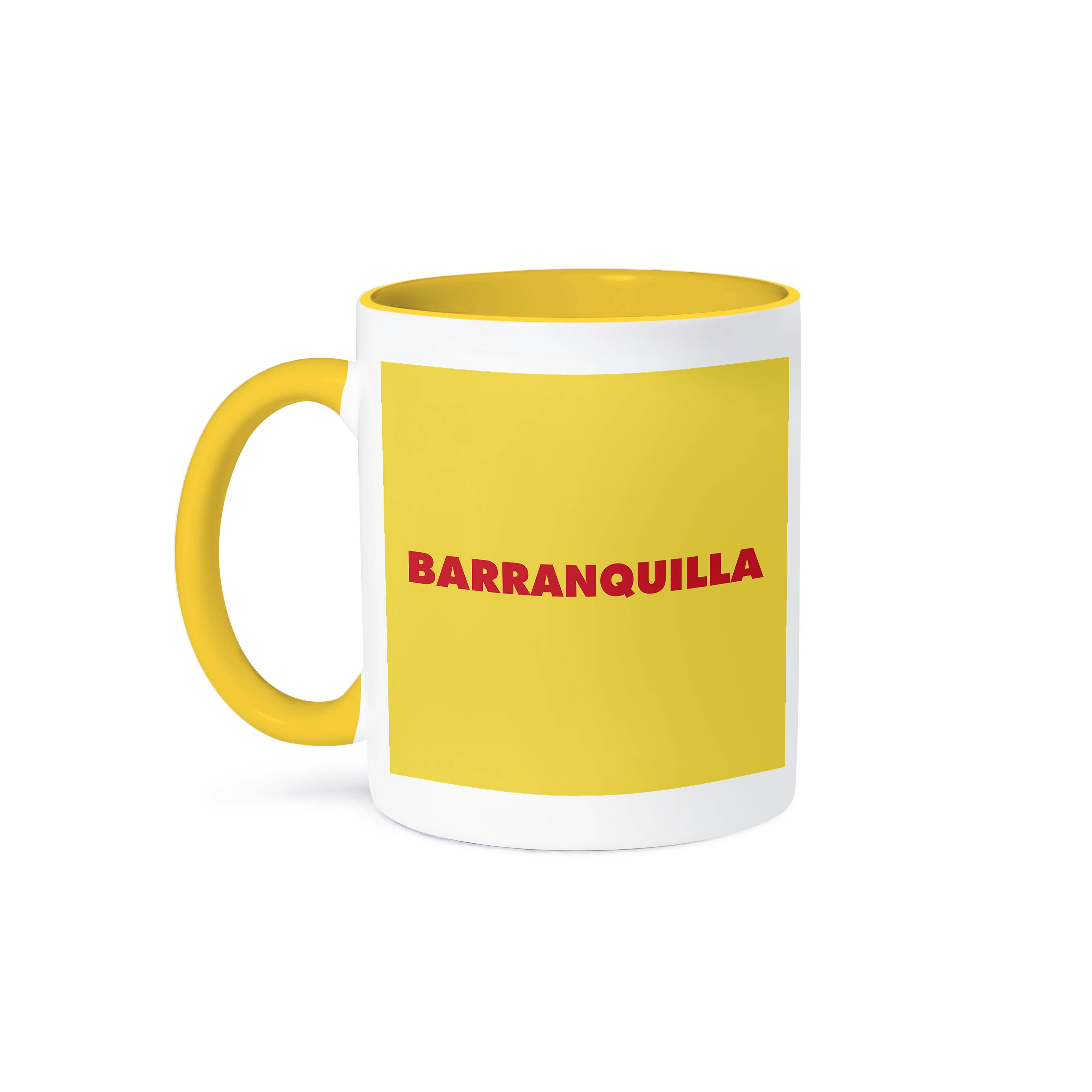 3dRose - Vente Tasse à café - 3dRose, Barranquilla rouge avec fond jaune, Tasse0