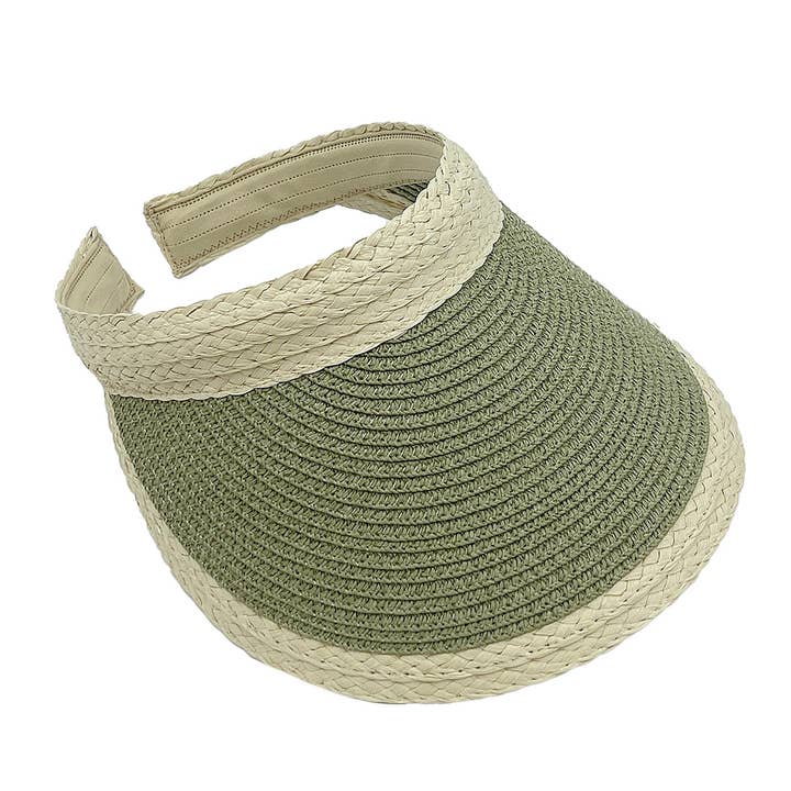Fashion City - Wholesale Visor – Women's - Colored Straw Sun Visor Sun Hat9