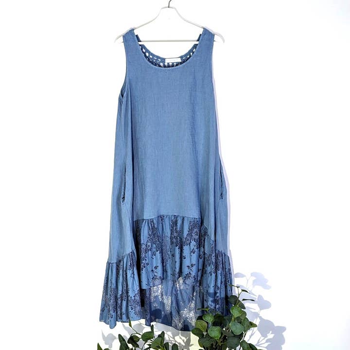 Tempest Designs - Wholesale Dress - Women's - High-lo dress with deep lace frill, dream catcher back and pockets (M-L)