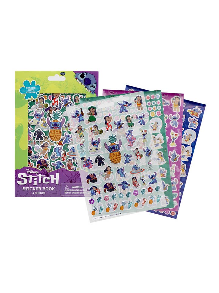 UPD 712407ST Stitch 4 Sheets Sticker Book - 24 pcs for wholesale by PINEAPPLE Beauty