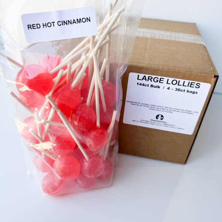 Candy Making Co. - Wholesale Lollipop - Large Lollies: Red Hot Cinnamon Lollipop Candy3