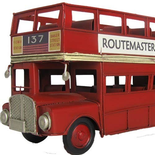 Zaer Ltd. International - Wholesale Decorative Tabletop Object - Red London Bus Model7