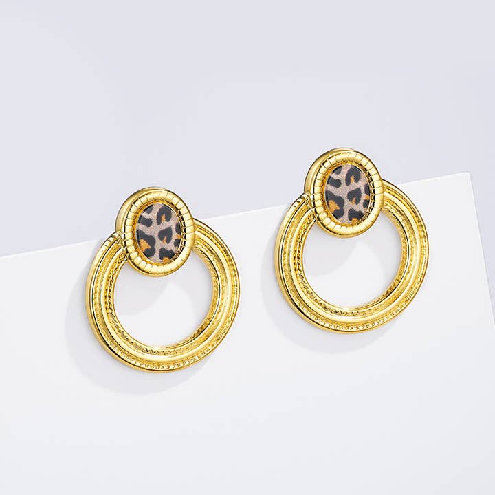 Gold Stainless steel earrings 124RX199 for wholesale on Faire3