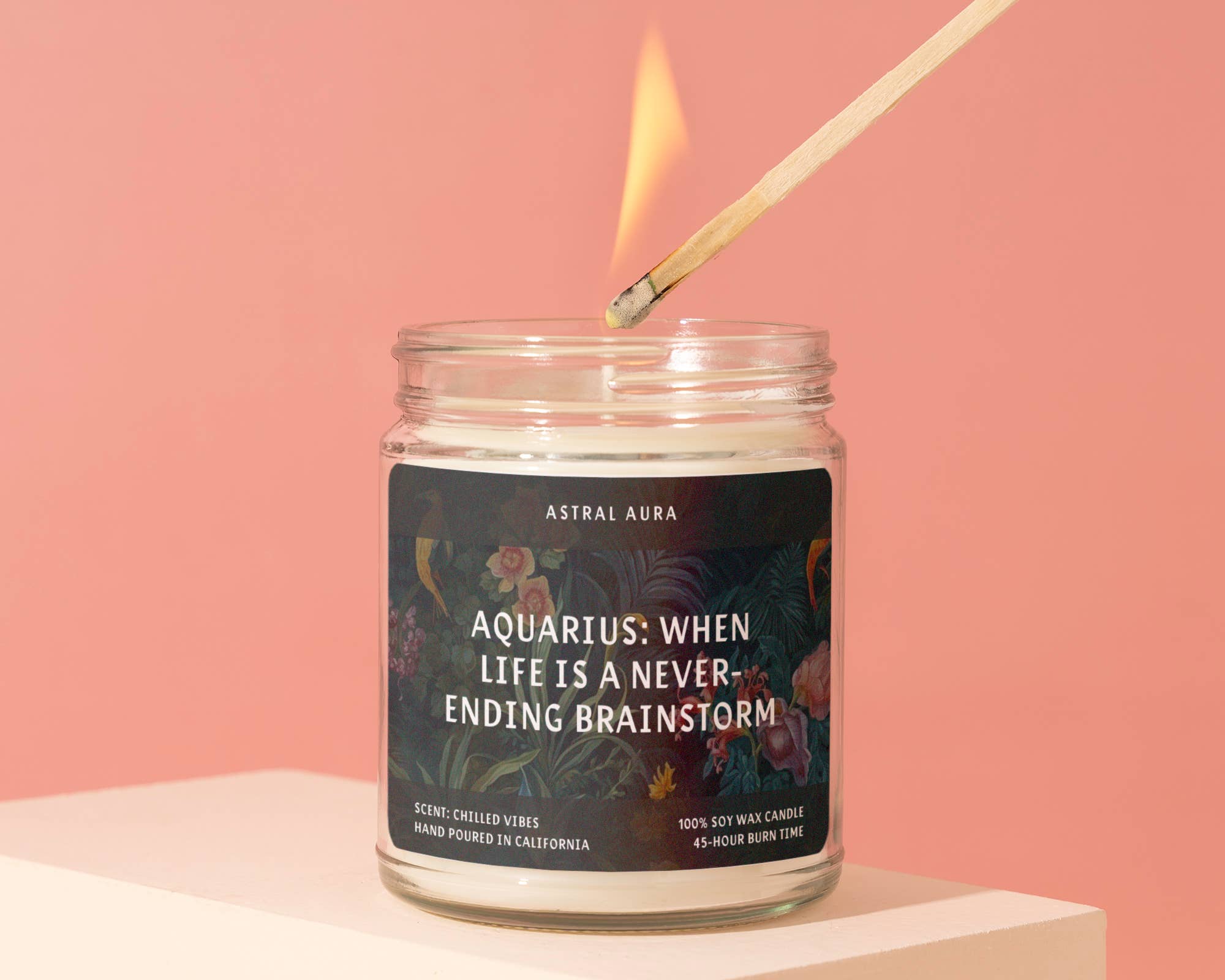 Astral Aura – Vela em jarro/copo por atacado – Aquário: Quando a Vida É Um Brainstorm sem fim