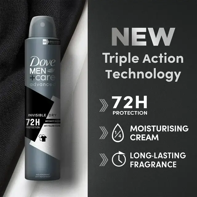 SB Distribution Ltd® – Engroshandel Deodorant - Herre – Dove Men Invisible Dry Antiperspirant Deodorantspray 12 pk2