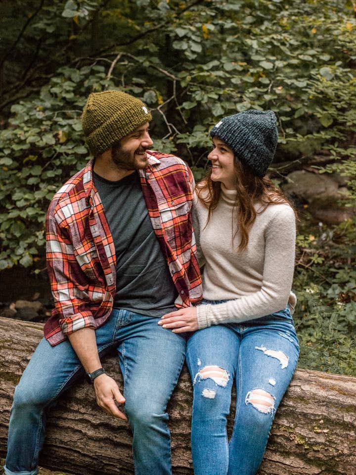 Double Brim Beanie, Hat, Toque for wholesale by Knits and Pups