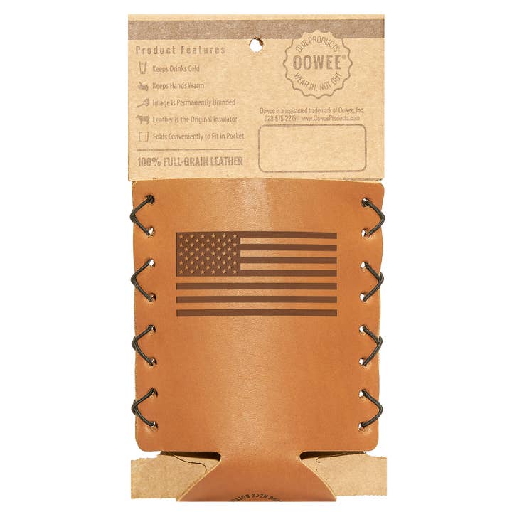 Retail Ready Pick-A-Logo Leather Long Neck Bottle Hugger for wholesale by Oowee Products