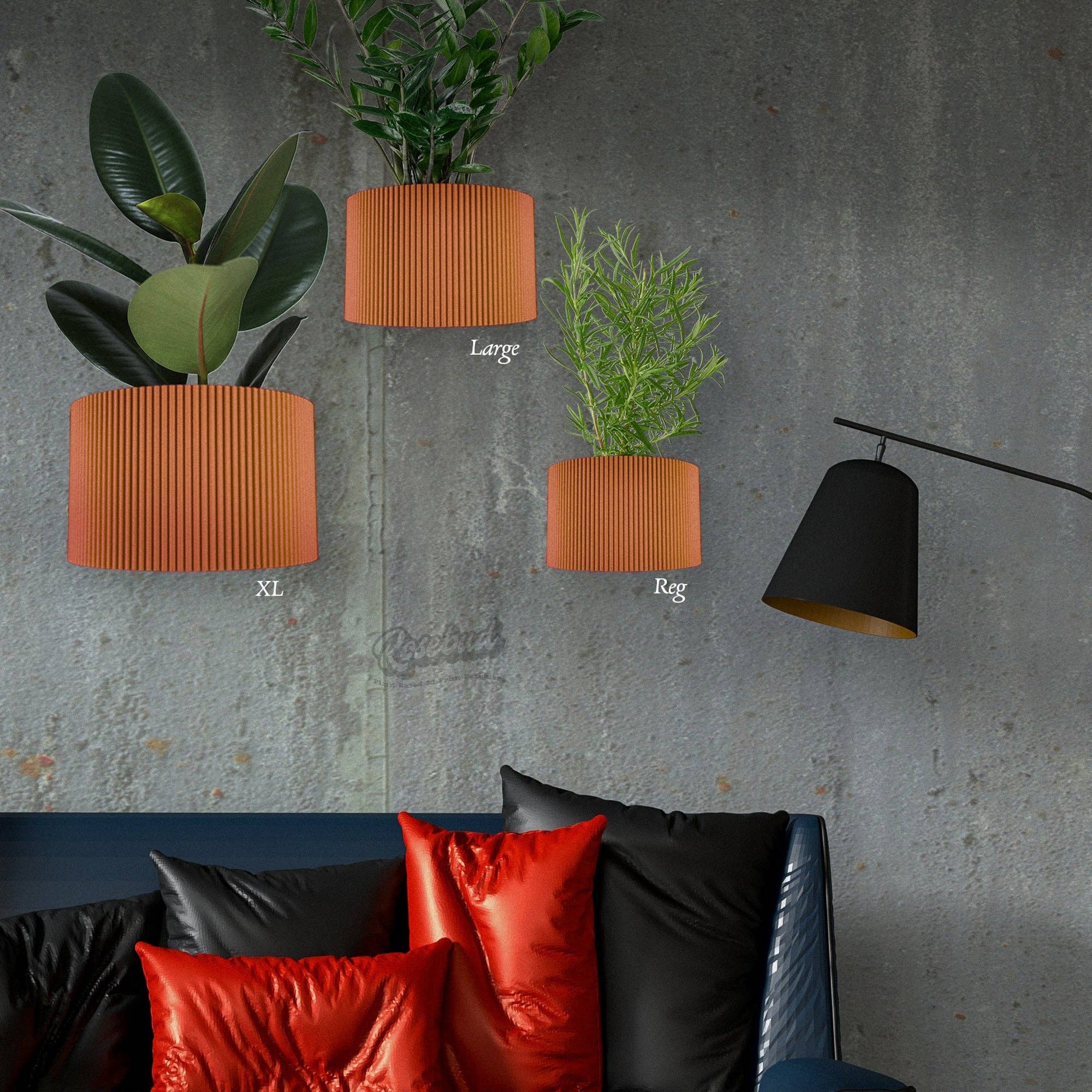 Rosebud Homegoods - Wholesale Wall Planter - Ribbed Wall Planter2