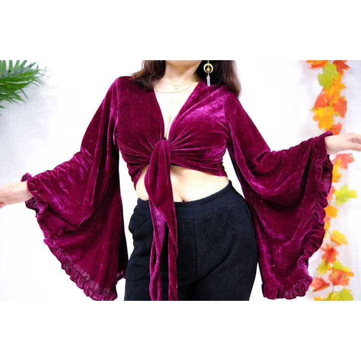 Karma Nepal Crafts - Wholesale Blouse - Women's - Velvet Boho Wrap 1