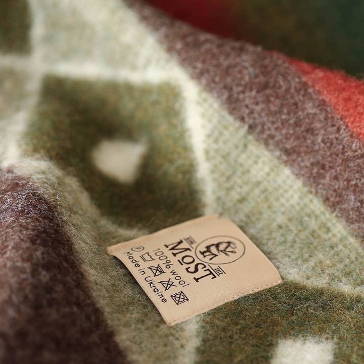 MoST - Wholesale Bedding Blanket - Wool bed Blanket TRIBE - double - green3