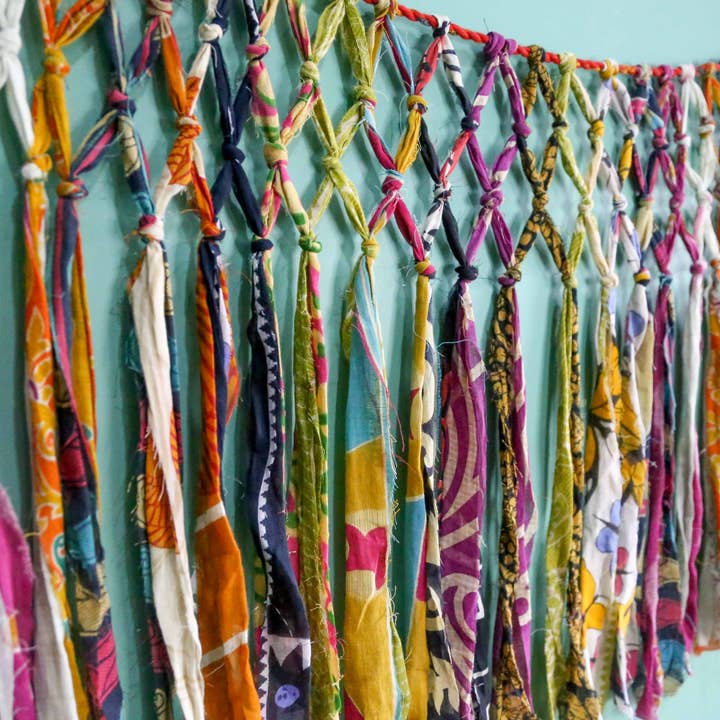 Asha Project - Wholesale Bunting/Garland - Saree Macrame Banner