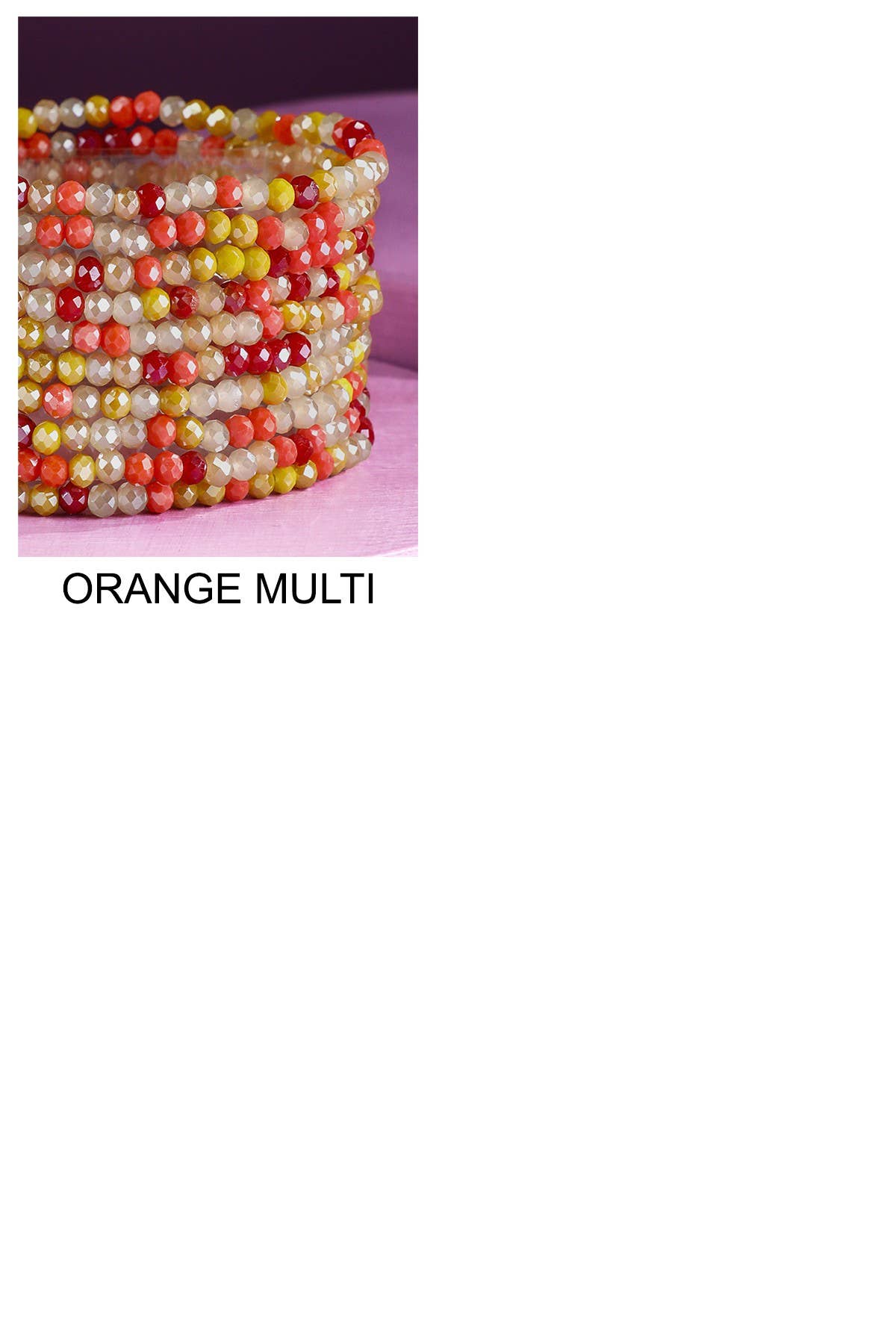 Urbanista - Vendita all'ingrosso Bracciale con perline - Bracciale elasticizzato con 10 pezzi di perline di vetro colorate3