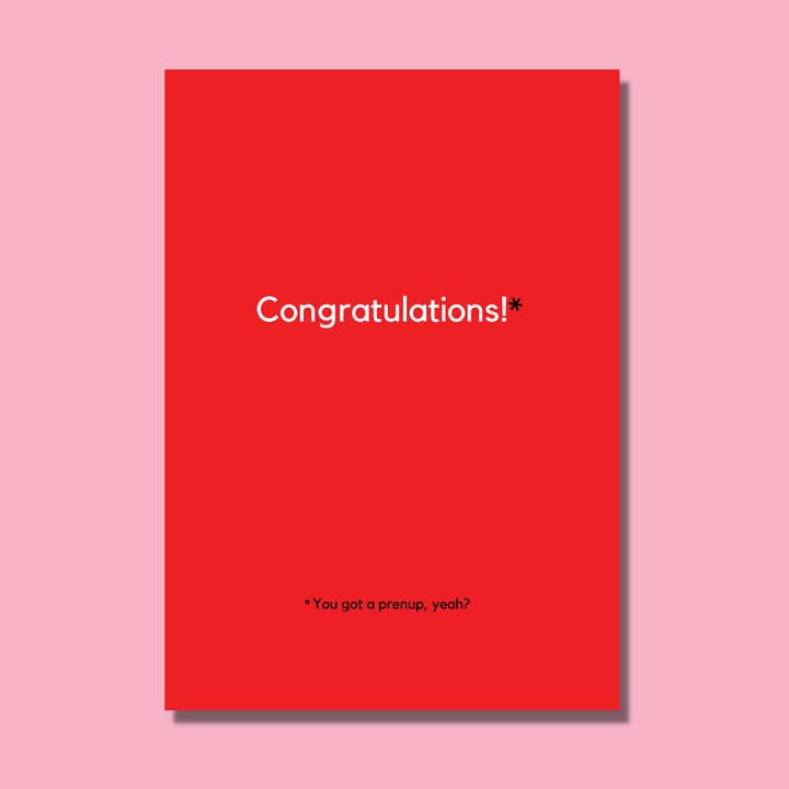 Carte de fiançailles effrontée et impertinente pour la vente par The Mail Minx