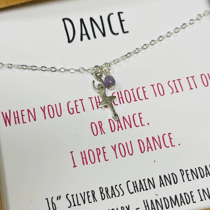 Jane Elizabeth Jewelry – wholesale Pendant/charm necklace – Dance Recital Gift, Girls Ballerina Necklace, Ballet Charm3